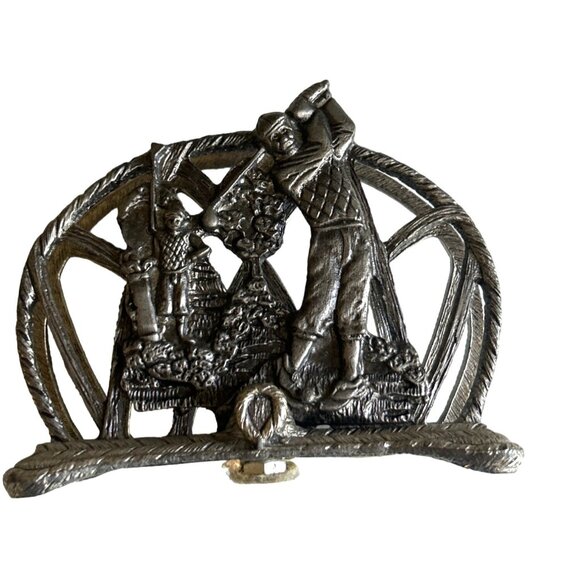 Metzke Other - Vintage Metzke Pewter Golf Scene Card/Letter Holder - Made In USA